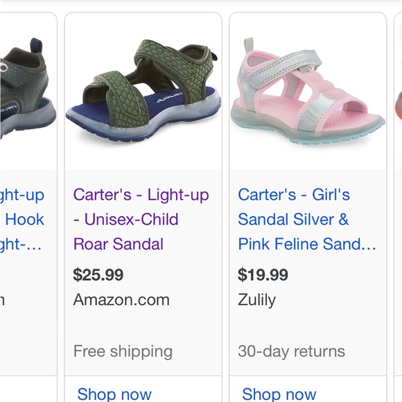 Carters light up Dino sandals size 5 - Picture 7 of 7